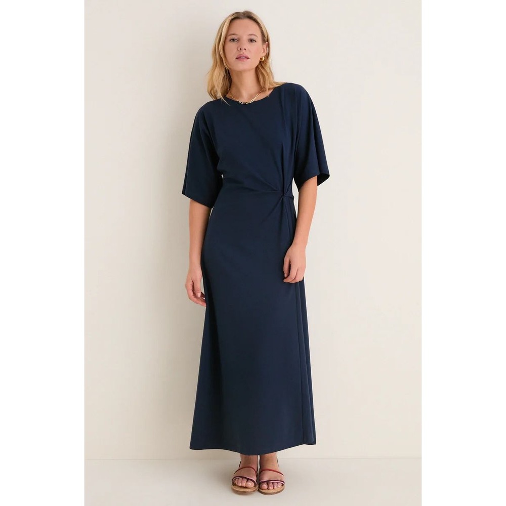 NWT Tuckernuck Navy Jersey Lisette Midi Dress (MSRP: $198) Size Small